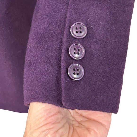 Spiegel Women's Blazer Size 12 Purple Wool / Cashmere 2 Button #BH - Picture 3 of 5